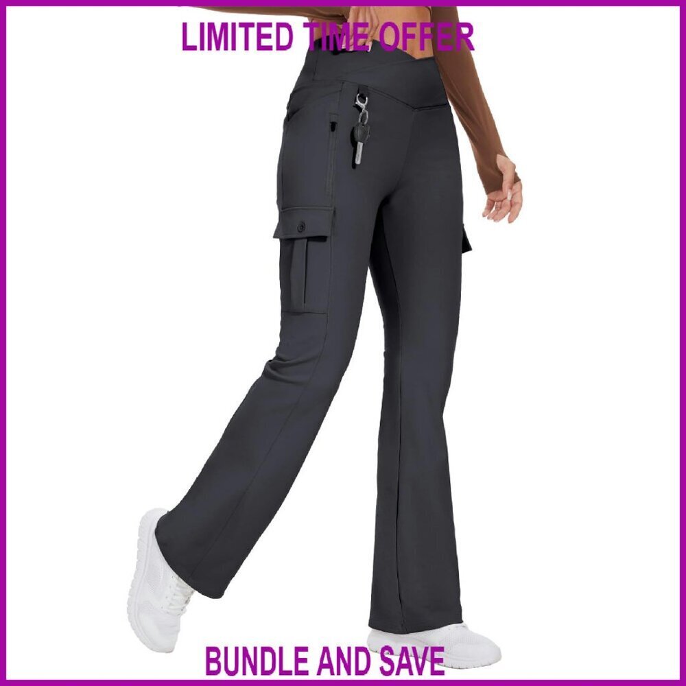 High Waist Flare Leggings with Tummy Control & 5 Pockets Yoga Workout Pants
